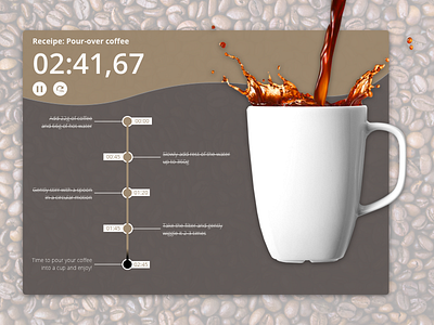 Daily UI Challenge #014 - Countdown Timer 014 app challenge coffee countdown daily dailyui illustration mobile timer