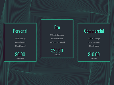 Daily UI Challenge #030 - Pricing