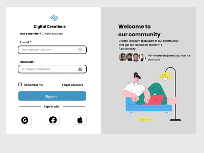 Sign up page design illustration signup ui userexperience ux