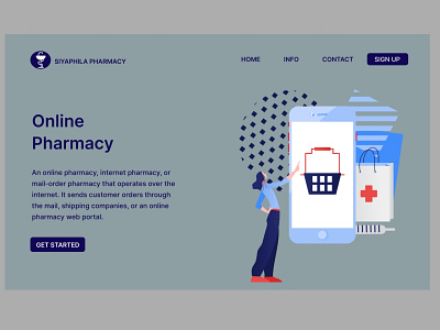 Online Pharmacy design desktop illustration ui userexperience web