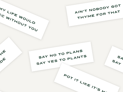 Say no to plans. Say yes to plants