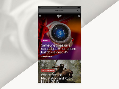 CNET Home mobile news product tech ui ux