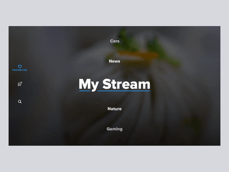 Streaming TV interface