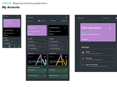 Responsive banking application - UI Design graphic design ui