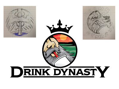 Drink Dynasty Logo adobe beard beards carnival drink duck fair illustrator logo pop culture sketch vector