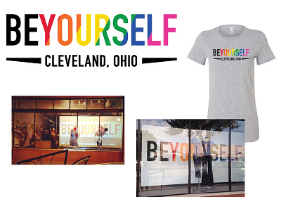 BeYourself Shirt Design apparel cleveland design gay games gg9 gg9cleveland rainbow shirt vector