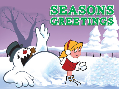 2014 Holiday Card 2014 frosty holiday postcard snow snowman