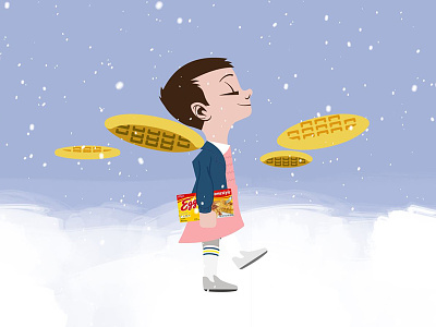 Eleven Holiday Walking Cycle aftereffects christmas eggos eleven happyholidays holiday merrychristmas mographics motion snow strangerthings walkcycle