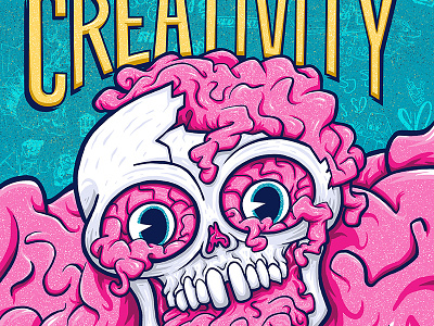 Let That Creativity Flow brain creativity draw drawing illustrate illustration ipad procreate skull