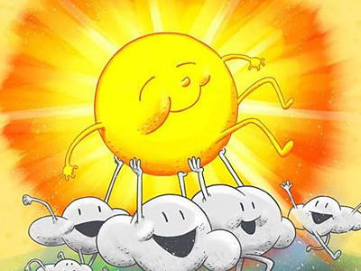 Jolly-Good Fellow cloud clouds drawing illustration sun sunshine
