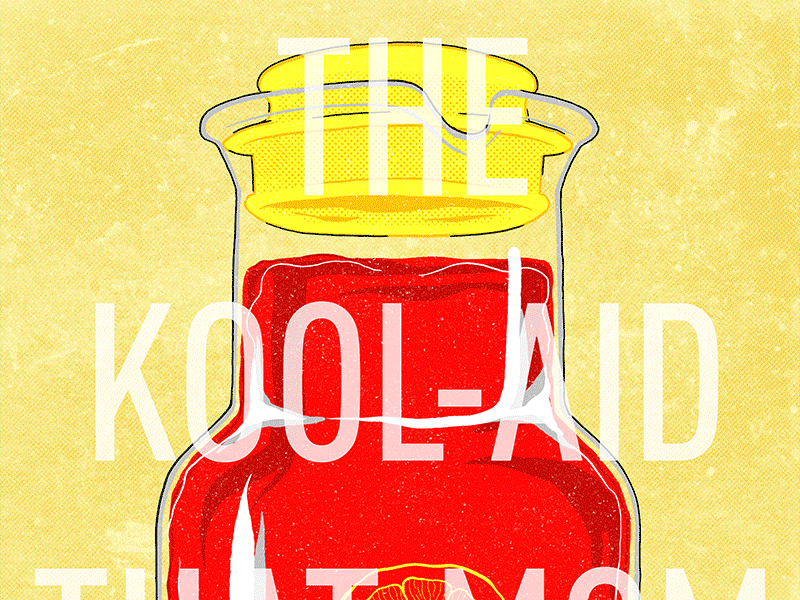 The Kool-Aid That Mom Made art color concept drawing flat graphic illustration ipad photoshop retro texture