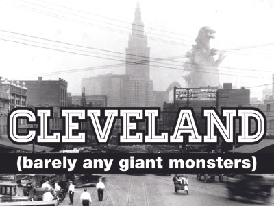 Cleveland Postcard Contest cleveland contest godzilla illustrator monsters photoshop postcard