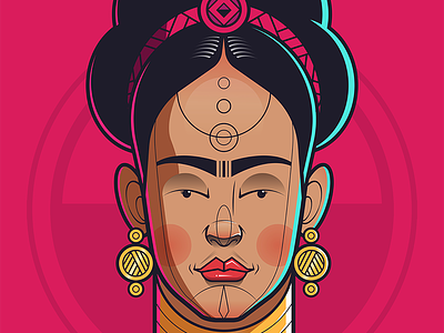 Frida african illustration character design flat illustration frida kahlo fridakahlo illustration vector illustration