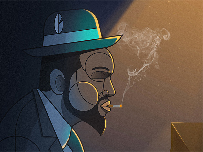 After Midnight print design thelonious monk vector illustration