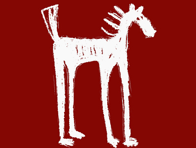 Horse graphic design illustration