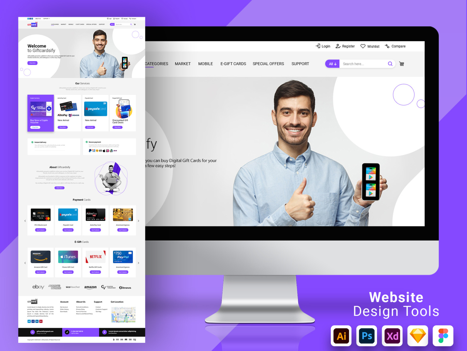 Gift Card Sify Landing Page Design by Muhammad Aleem on Dribbble