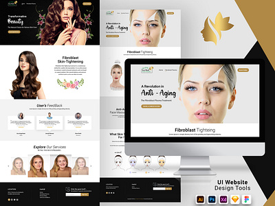 Turn Back Time Beauty Landing Page Design