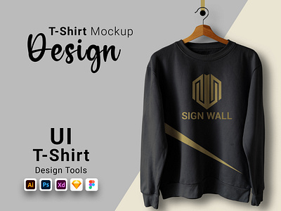 Sign Wall T-shirt Mockup Design