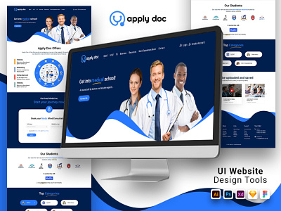 Apply Doc Landing Page Design branding graphic design logo ui