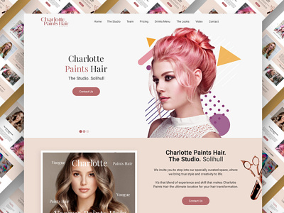 Web Design for Charlotte Paints Hair branding graphic design logo ui