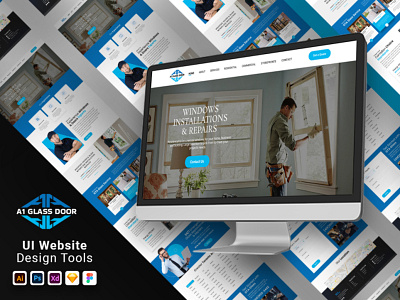 A1 Glass Door Website Design graphic design ui