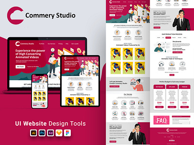 Commery Studio Website Design branding graphic design logo ui