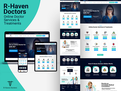 R-Haven Doctors Website Design branding graphic design logo motion graphics ui