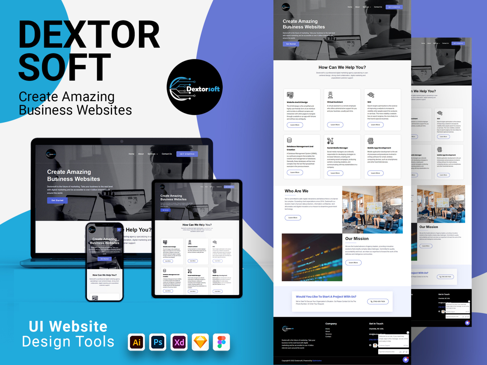 DextorSoft Website Design & Development by Muhammad Aleem on Dribbble
