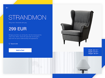 IKEA: Details Page e commerece furniture ikea interior product retail shop web design
