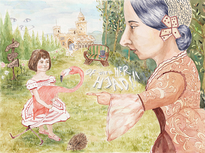 Alice in wonderland illustration editorial illustration illustration traditional illustration