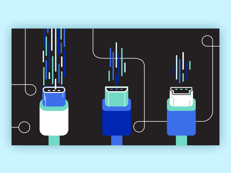 USB C 03 cable illustration technology usb usb c wire