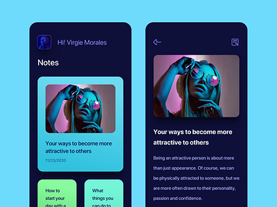 Dark Mode Simple Note app