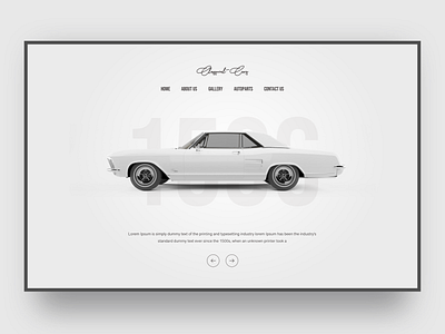 Landing Page - Classical Car car classic car clean ui ecommerce landing page sport car typogaphy web design web design agency