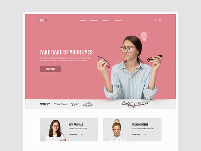 MG Glasses E commerce Website   Hero Exploration