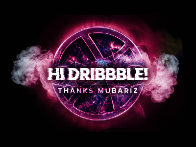 Hello Dribbble! 3d dark debut debut shot debutshot design dribbble first shot pink smoke thanks
