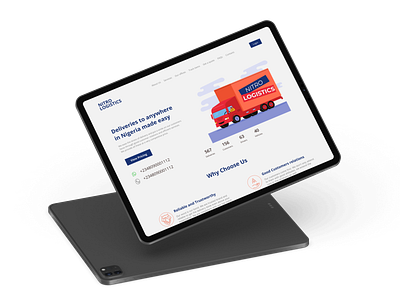 Nitro Logistics Company Hero Page branding hero landing page logistics ui websites