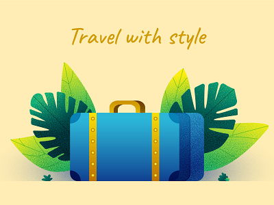 Tropical suitcase bag design graphic design illustration suitcase travel tropical vacation vector