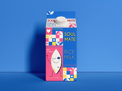 Packaging for vegan milk branding character design graphic design illustration milk packaging vector vegan