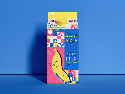 Vegan milk box packaging