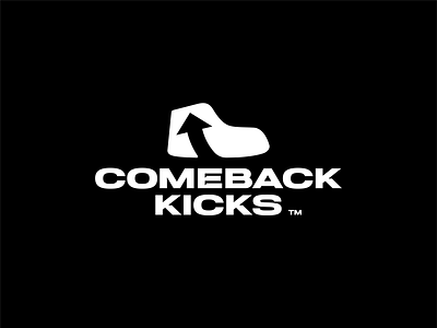 Comeback Kicks Logo branding clean fashion logo minimal modern restoration sneakers sustainable typography