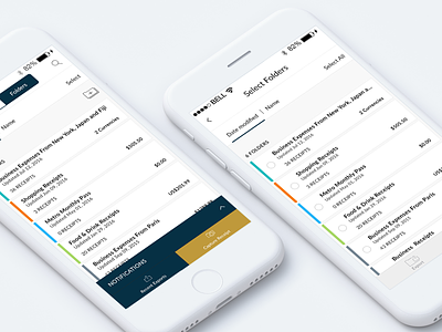 Folder List Redesign android app ecommerce ios listview minimal navigation