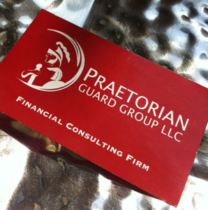 Praetorian Guard Group LLC Business Card & Logo Design business card design logo