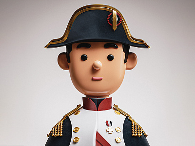 Napoleon Bonaparte 3D Avatar 3d avatar avatic blender design face head history illustration logo portrait