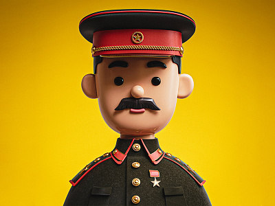 Joseph Stalin 3D Avatar 3d avatar avatic blender crypto design dictator face head illustration logo nft russia stalin ui wordwar
