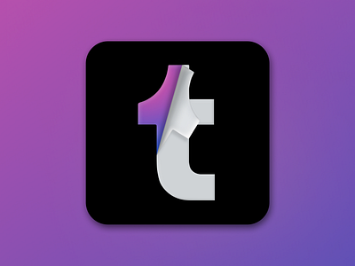 Peeling off Labels | Tumblr Icon app design design icon tumblr ui ux