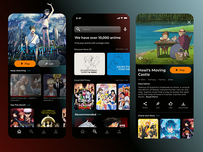 Anime Streaming App | Concept