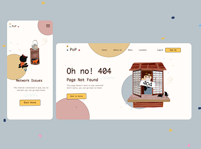 404 Pages UI Design Concept 404 404 page daily ui error error page restaurant page ui ux design