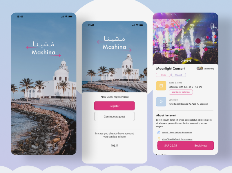 مَشينا Outdoor activity app by Jumana AlShehri on Dribbble