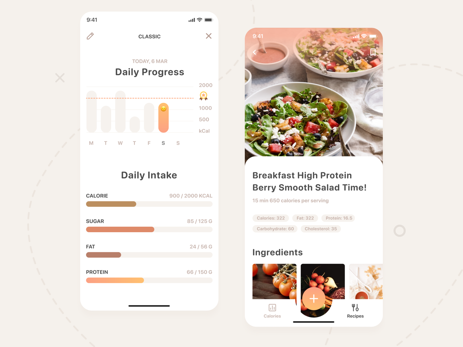 Keto App Design by Iuliia Saniuk on Dribbble