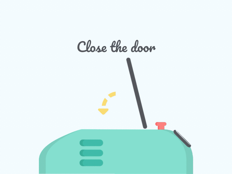 Close The Door animation app breath design desktop motion principle sketch tablet ui ux winks